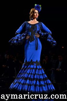 Hermoso traje de gitana española Jam Pantalones Blusa con volantes y el puente