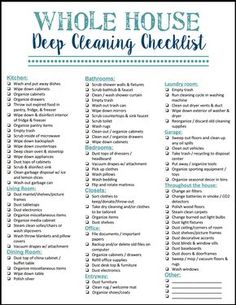 cleaning schedule