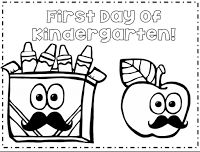 First Day Of Kindergarten Coloring Page