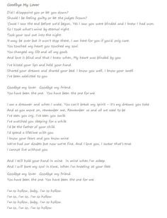 Listen Goodbye My Lover And Read Lyrics James Blunt Best Song Youtube Love This Song Goodbye My Love Goodbye My Friend Love Me Quotes