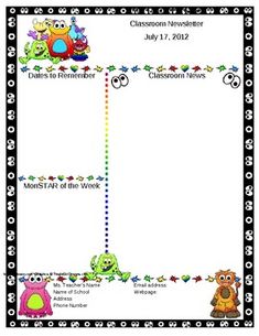 67 best newsletter templates images classroom setup classroom classroom newsletter template