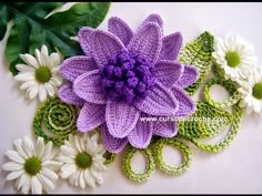 FLORES EM CROCHE REPOLHUDA E VOLUMOSA 042 - PARTE 1 - YouTube