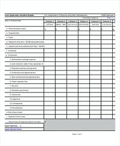 grant budget template excel