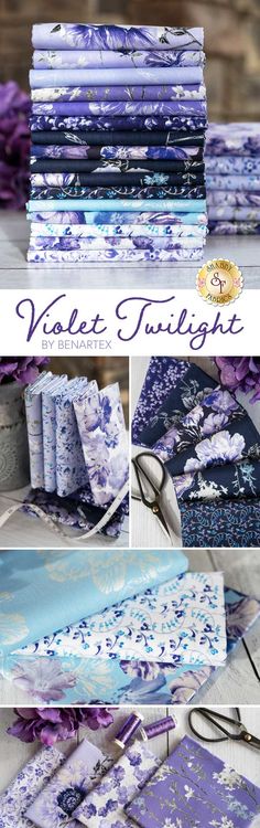 40 5 Twilight//shades of Purple and Blue Charm Pack-10 different patterns//colors-4 of each