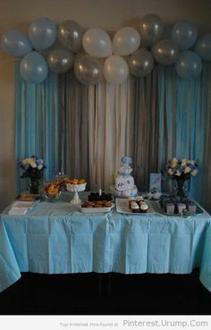 Baby Shower Theme Elephants Boy Elephant Ideas 10 Backdrop Ideas For Parties Baptism Party Decorationsbaby Shower