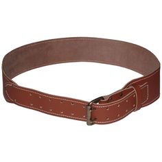 L Custom Leathercraft 41-Inch-46-Inch Long Tapered Leather Work Belt,