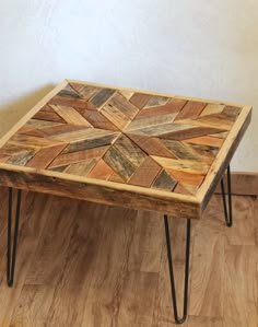 barn wood coffee table – herringbone table – hairpin legs barn wood coffee table – herringbone table – hairpin legs