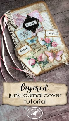 vintage junk Journal gratitude book Shabby Journal gift idea recycled eco friendly journal