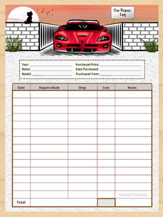 Truck Repair Shop Near Me >> An auto mechanic can use this printable business form to ... Truck Repair Shop Near Me >> An auto mechanic can use this printable business form to ...