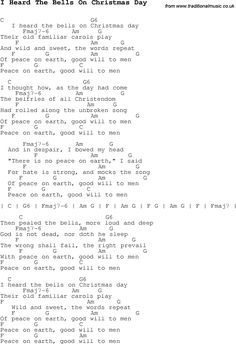 christmas songs and carols lyrics with chords for guitar banjo for i heard the bells - I Heard The Bells On Christmas Day Chords christmas songs and carols lyrics with chords for guitar banjo for i heard the bells - I Heard The Bells On Christmas Day Chords
