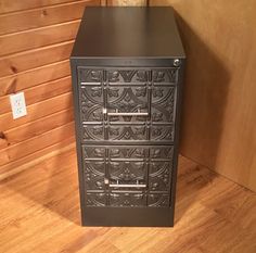 So Clever Dress Up A Horrible Metal Filing Cabinet With Textured Dress Up A Horrible Metal Filing Cabinet With Textured Wall Paper Trim And Better Hardware Yes Crafty Things Pinterest Papers Clev