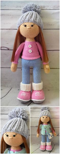 Chunky /& DK Tejer patrón Copo de Nieve de 22/" Juguetes de oso de peluche//muñeca de punto