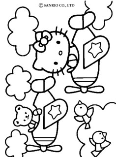 Hello Kitty Coloring Pages To Print Out Free