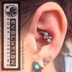Tabique clicker dorado dorado viña piedra turquesa nariz tabique Helix piercing