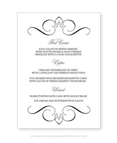 fun menu templates
