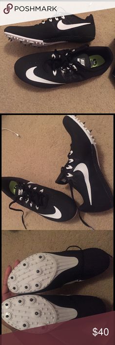 Nike Rival Running Shoes | Athletic shoes, Nike shoe and Running shoes Nike Track Spikes (run size small: real Worn twice! Nike sprinter spikes w/ bag, screws & screwdriver. Black spikes with white check logo.