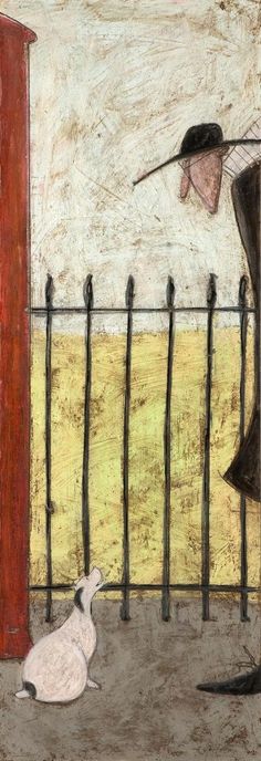 Sam Toft Print Hugs On The Way Home Framed Pale Wood Finish 30x40cm