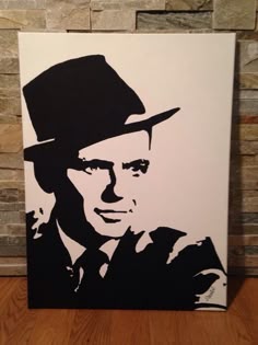 Frank Sinatra stencil laser cut from mylar