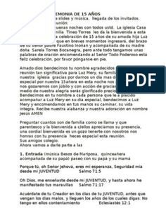 Pin De Yeifrid Gil En 15 Fiesta De 15 Años Protocolo De Quinceañera Palabras De 15 Años