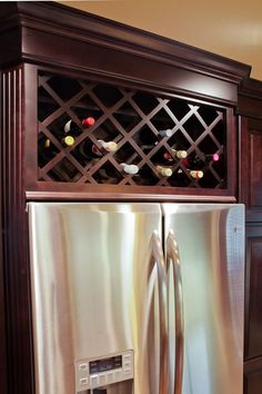 43 Best Kitchen Cabinet Wine Rack Images In 2019 Refrigerator Cabinet Counter Depth Built In Kitchen Wine Rack