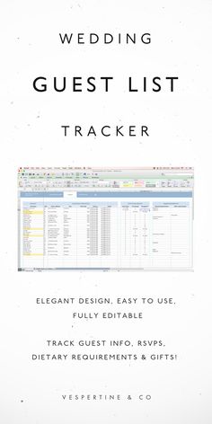 wedding guest list template excel