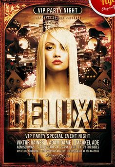 free white and gold party flyer template psd flyer templates
