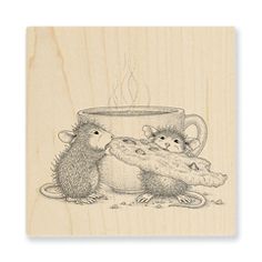 Sail Cup Stampendous House Mouse Wood Stamp