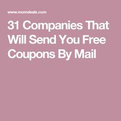 Companies that send coupons for feedback