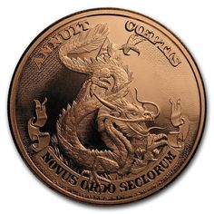 1 Oz Copper Round United Snake Series Indian Skull 999,99 AVDP