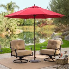 36 Best Patio Umbrellas Images On Pinterest Tilt Sunbrella 9 Ft Patio Umbrella With Deluxe Tilt In Antique Bronze Red Shade