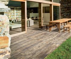 Can You Believe This Is A Porcelain Paver Woodtalk Plank Tiles Wood Look Porcelain Pavers Pool Deck Google Search
