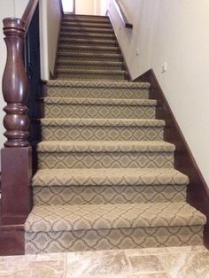 Masland Stair Runner Recently Installed In Johns Creek Your Color Tuftexcarpet Style Caldonia Color Shimmer Tufttex Pattern Carpet On Stairs
