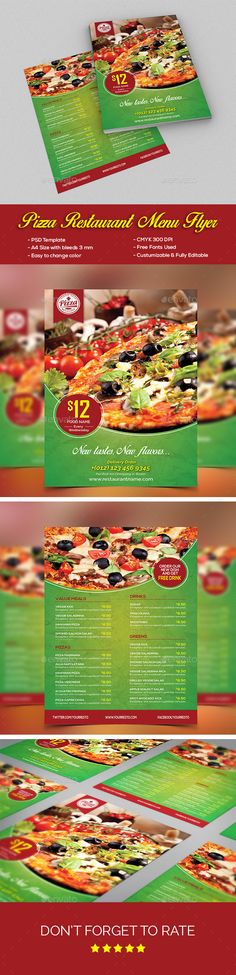 Modern \ Elegant Restaurant Menu Templates Restaurant menu - sample pizza menu template Modern \ Elegant Restaurant Menu Templates Restaurant menu - sample pizza menu template