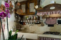 Lavabo in travertino massello cucina stile rustico shabby chic ... Cucine di campagna rustiche