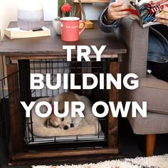 Store-Bought Vs. DIY: Dog Bed End Table #DIY #pets Pet Care, Dog Houses, Life Hacks, Dog Beds, Diy Dog Stuff, Dog Bed