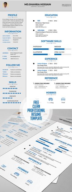 21 Free Résumé Designs Every Job Hunter Needs Office Pinterest