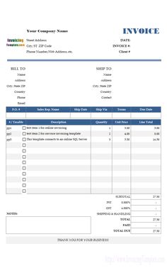 auto repair invoice template garage invoice template pinterest