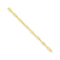 14k Gold White Gold 1.9mm Round D//C Wheat Chain 9 Inches