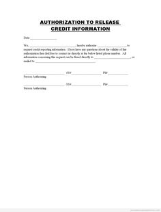 release of information forms template