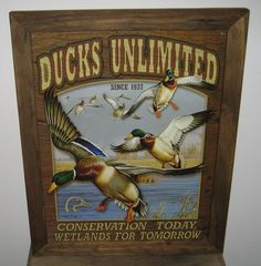 Guns Ducks Wetlands Conservation Retro Tin Gun Sign Man Cave Home Gift USA 12/"
