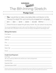 pledge cards for fundraising