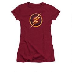 The Flash Logo Classic Licensed Reverse Zoom TV DC Comics Black Mens T-shirt