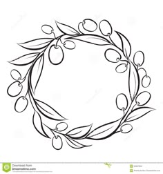 olive wreath frame