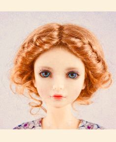 SIZE 13 LIGHT BROWN PAIGE ANTIQUE MODERN DOLL WIGS SYNTHETIC MOHAIR