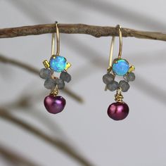 Birthstone Clip on Earrings for Girls Crystal October Oval Drop Earring