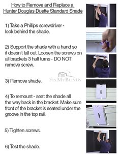 19 Best Blind Repair Instructions Images Blinds How To Remove And Replace A Hunter Douglas Duette Standard Shade Fix Blinds