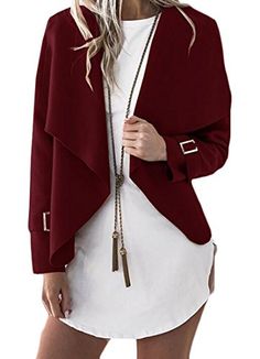 FLCH+YIGE Women High Neck Zipper Long Sleeve Stylish Outwear Hooded Coat Jacket