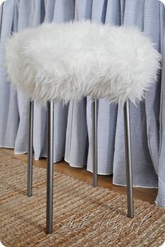 Make It: A Stylish DIY Fur Stool for Under $30 | Stools, Fur and Craft Make It: A Stylish DIY Fur Stool for Under $30 | Stools, Fur and Craft