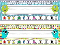 13 Best Student Name Plates Images Monster Theme Name Plates