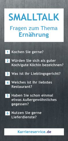 Smalltalk themen kennenlernen